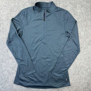 REI Co-op Pullover Womens Small Blue 1/4 Zip Mock Neck Long Sleeve Athletic Top